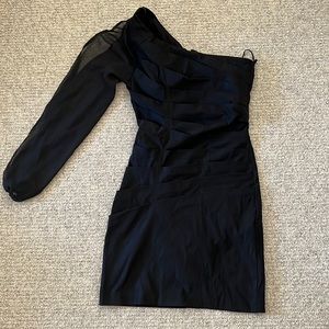Ruby Rox one shoulder black dress